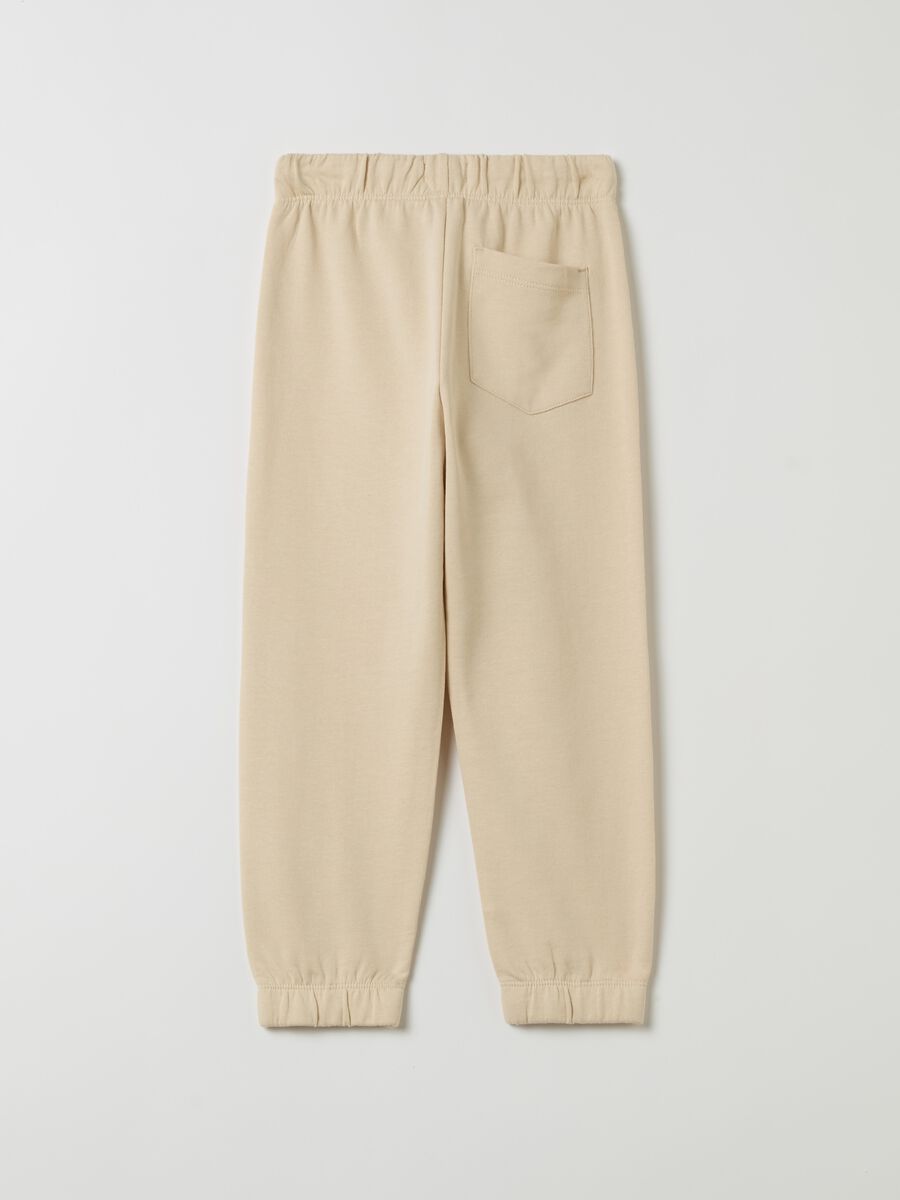 Fleece joggers with drawstring_1