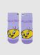 Purple cotton stretch socks for girls Looney Tunes x Italia Team_3