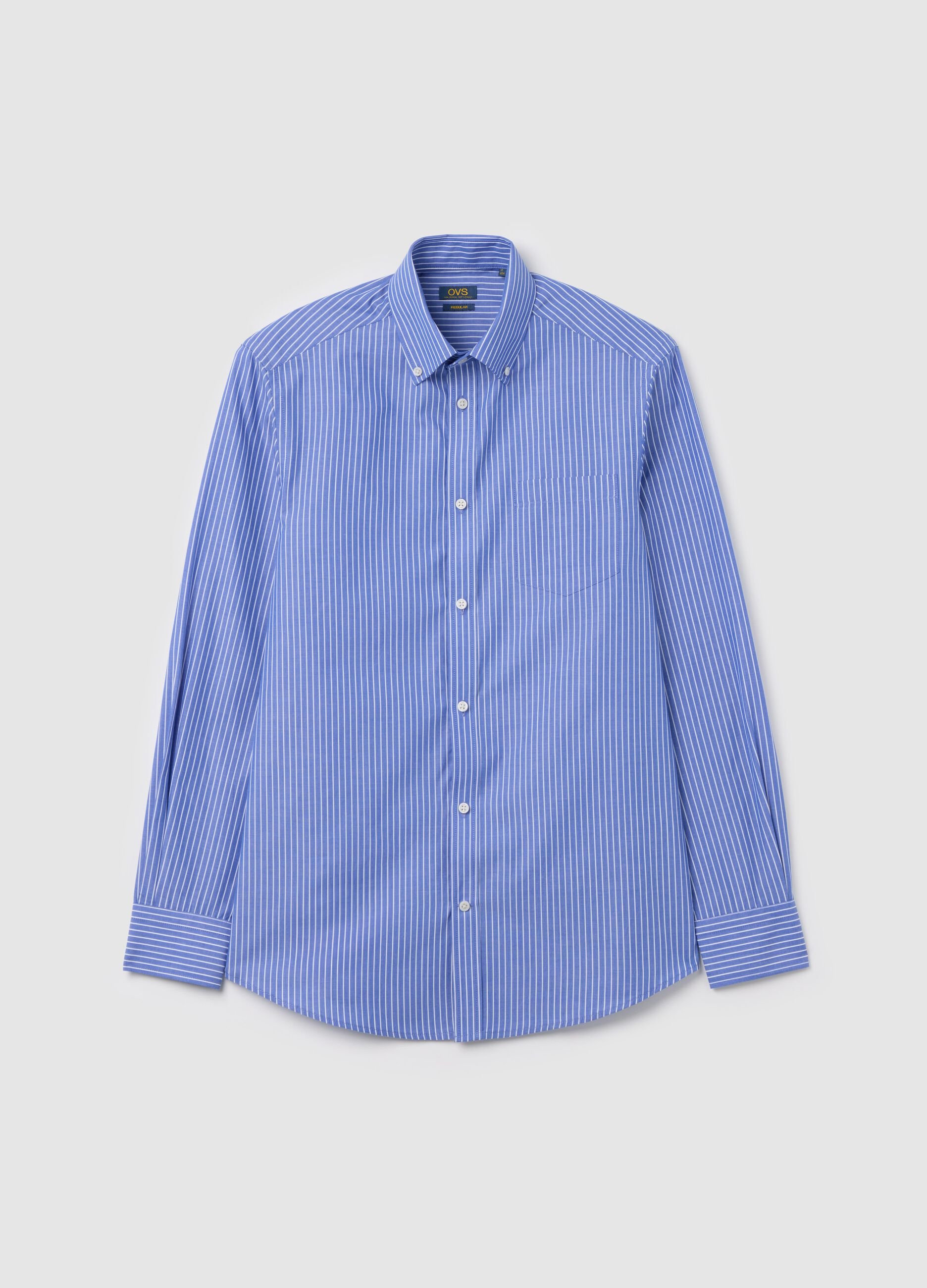 Camicia regular fit gessata easy iron