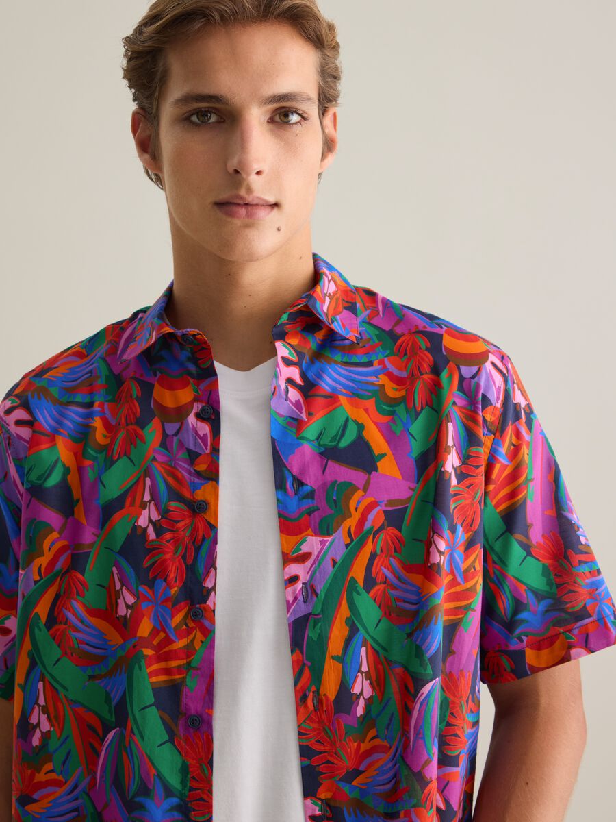 Men's pure cotton multicolour regular fit shirt_2