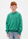Green Cotton Crew Neck Sweatshirt_0