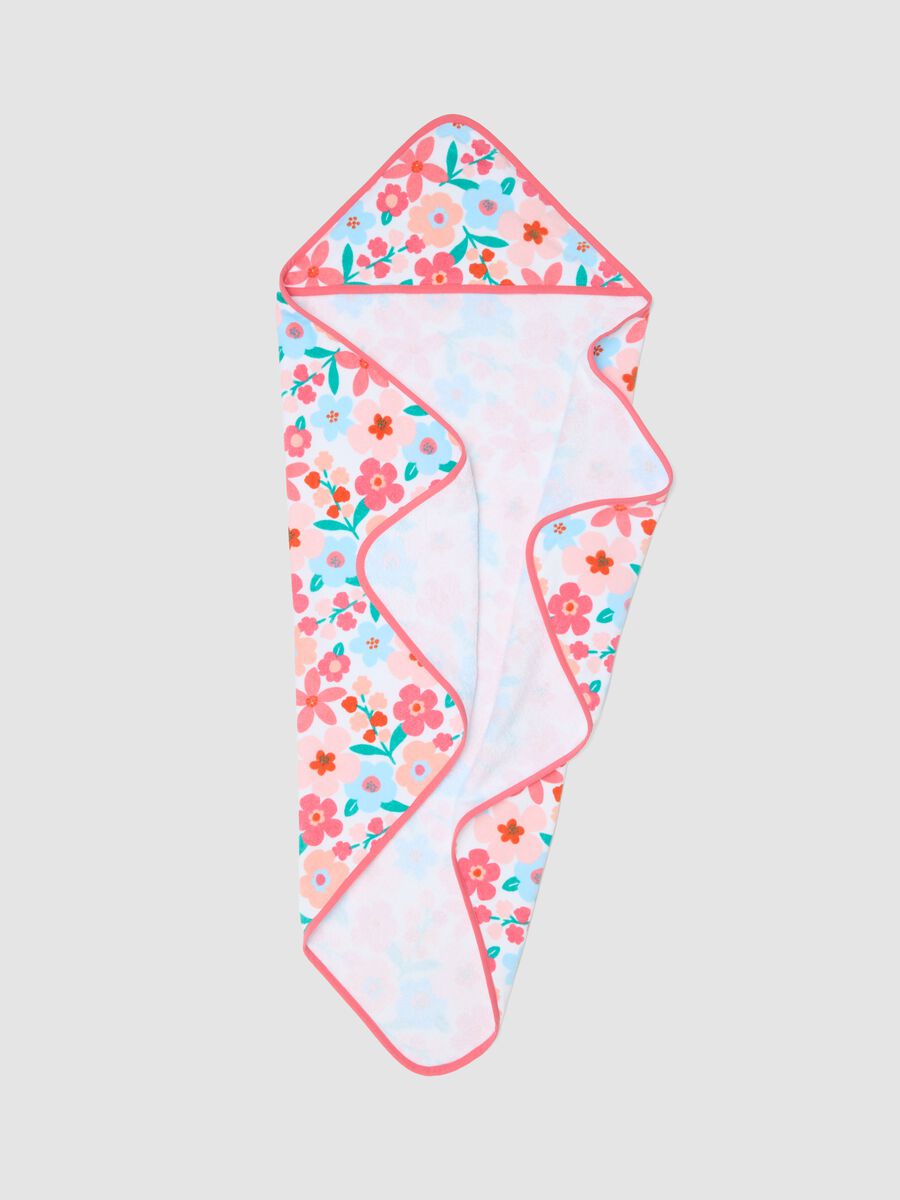 Multicolour floral pure cotton baby girl beach towel_1