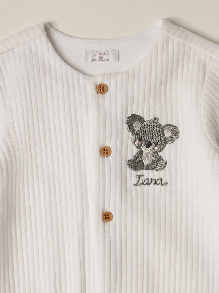 Pure Cotton Ribbed Baby Romper by IANA_2