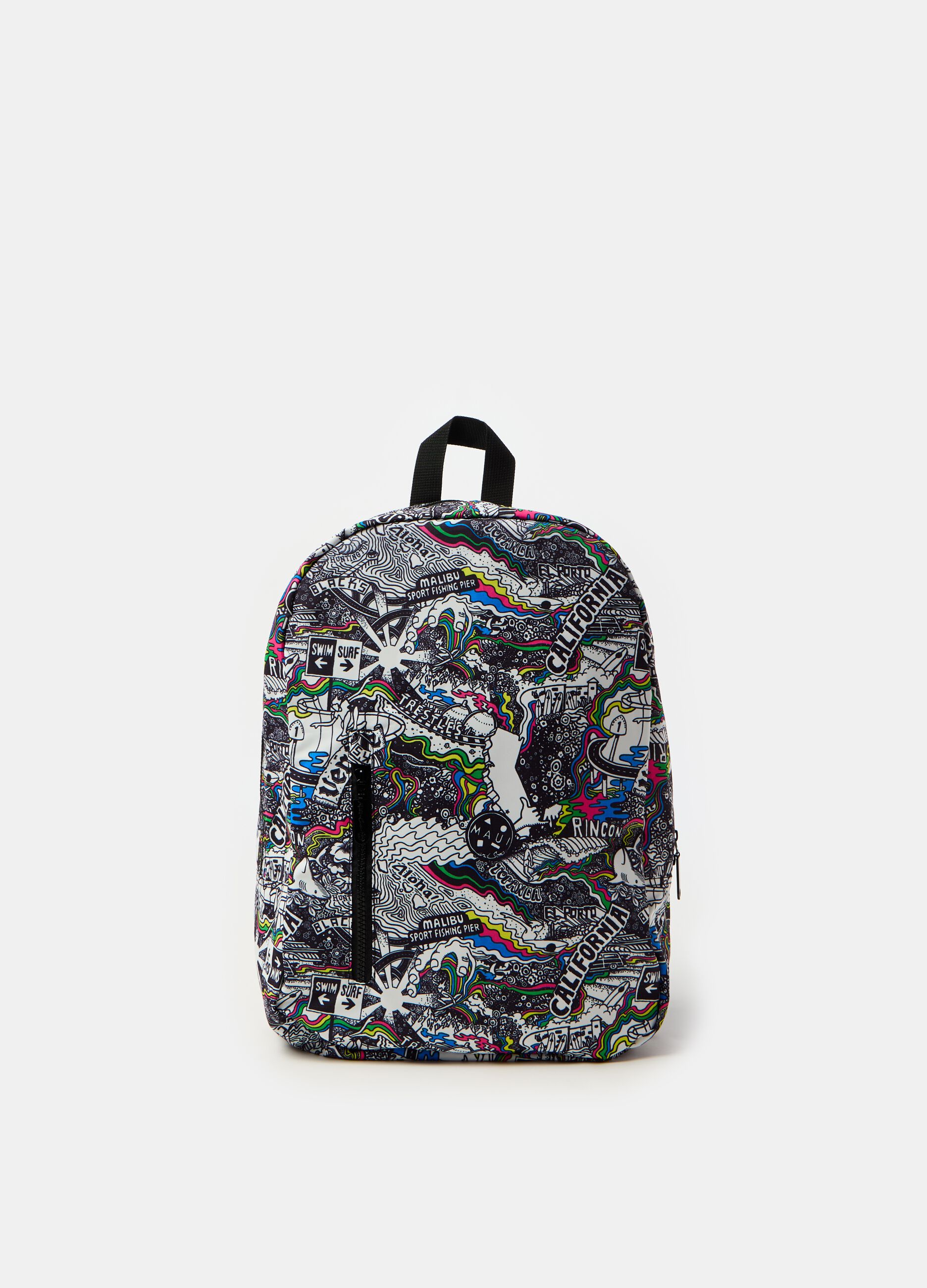 Ovs Zaino ovale con stampa graffiti