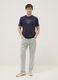 Blue pure cotton regular-fit short-sleeve T-shirt_1
