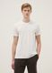White regular fit short-sleeved pure cotton t-shirt_0