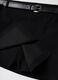 Black regular fit mini skirt with belt_1