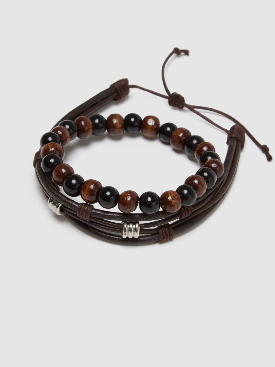 Bipack bracciali in vera pelle multicolor_2