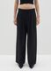Black Wide Leg Stretch Trousers_1