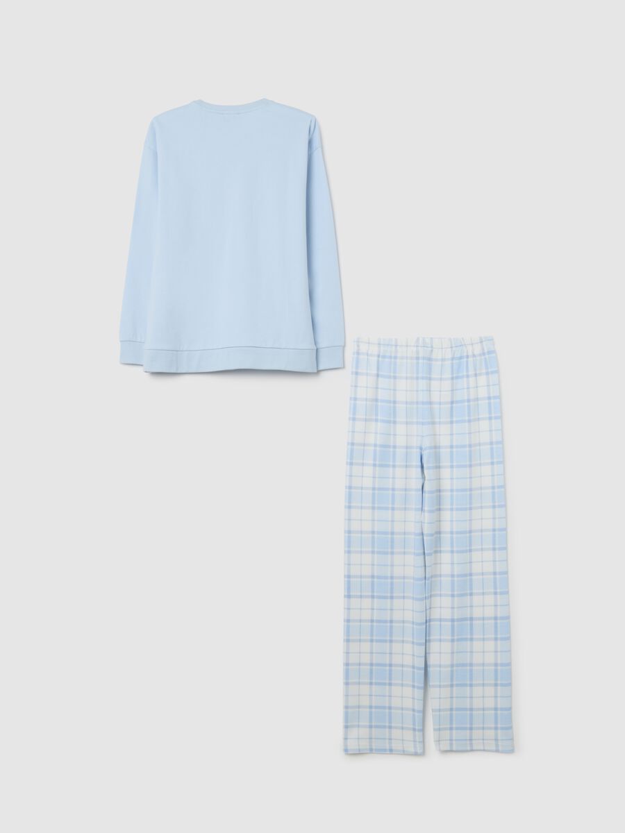 Girls' multicolour check pyjamas in pure cotton regular fit_1