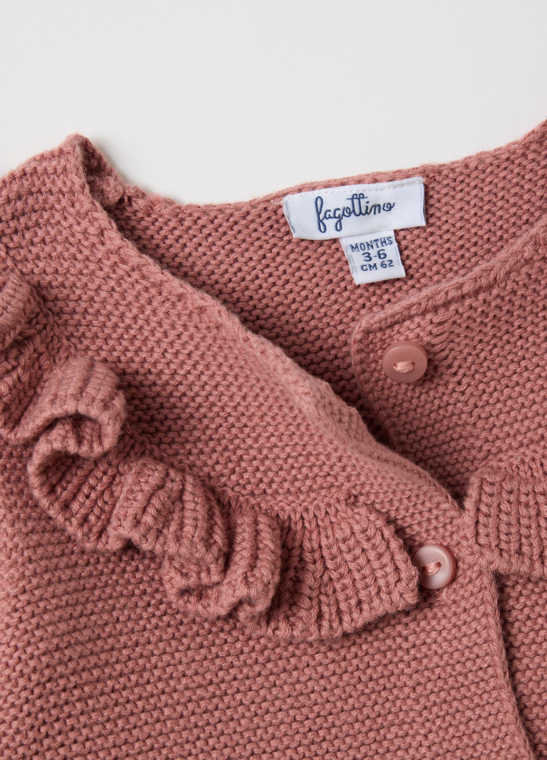 Girl's pure cotton pink cardigan