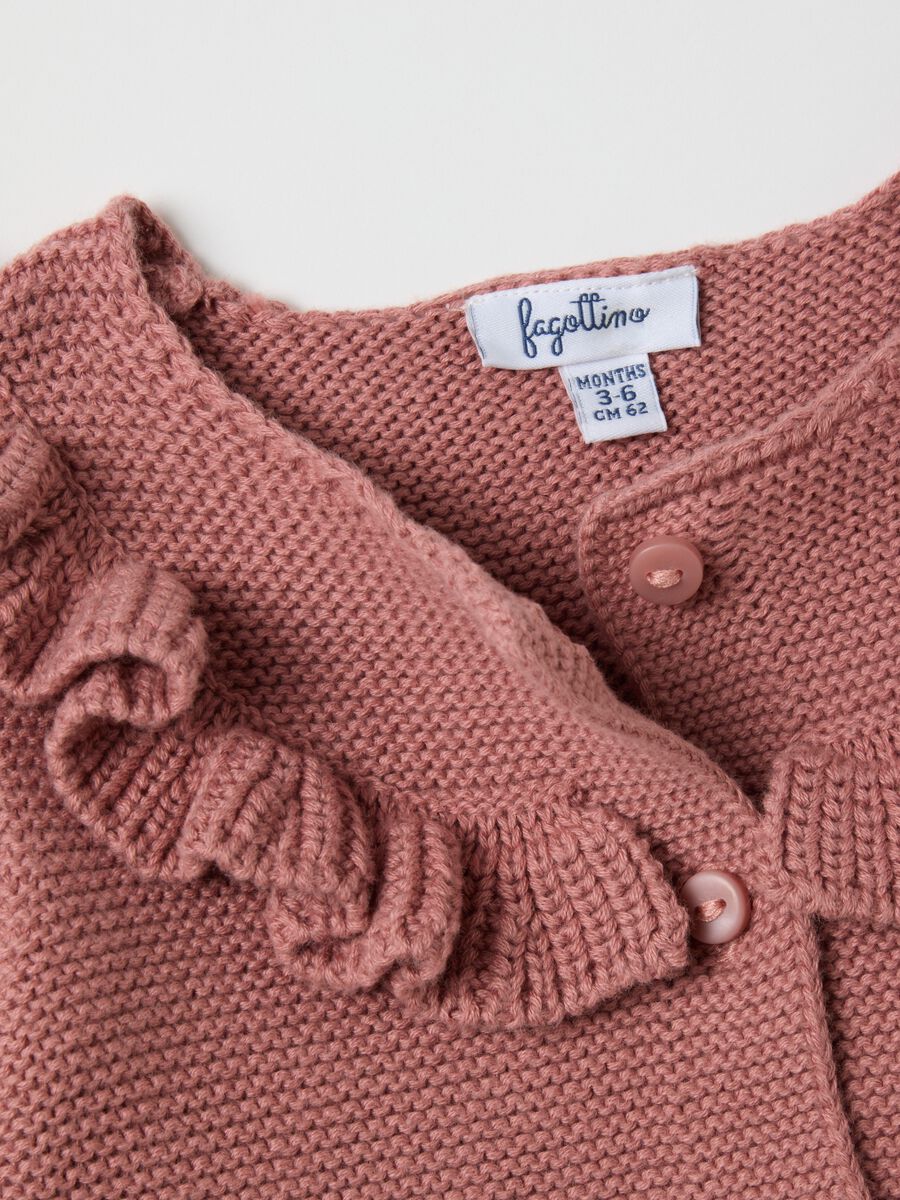 Girl's pure cotton pink cardigan_2