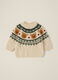 Beige Sweater with Teddy Bear Pattern_0