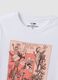 White pure cotton regular fit T-shirt with print_5