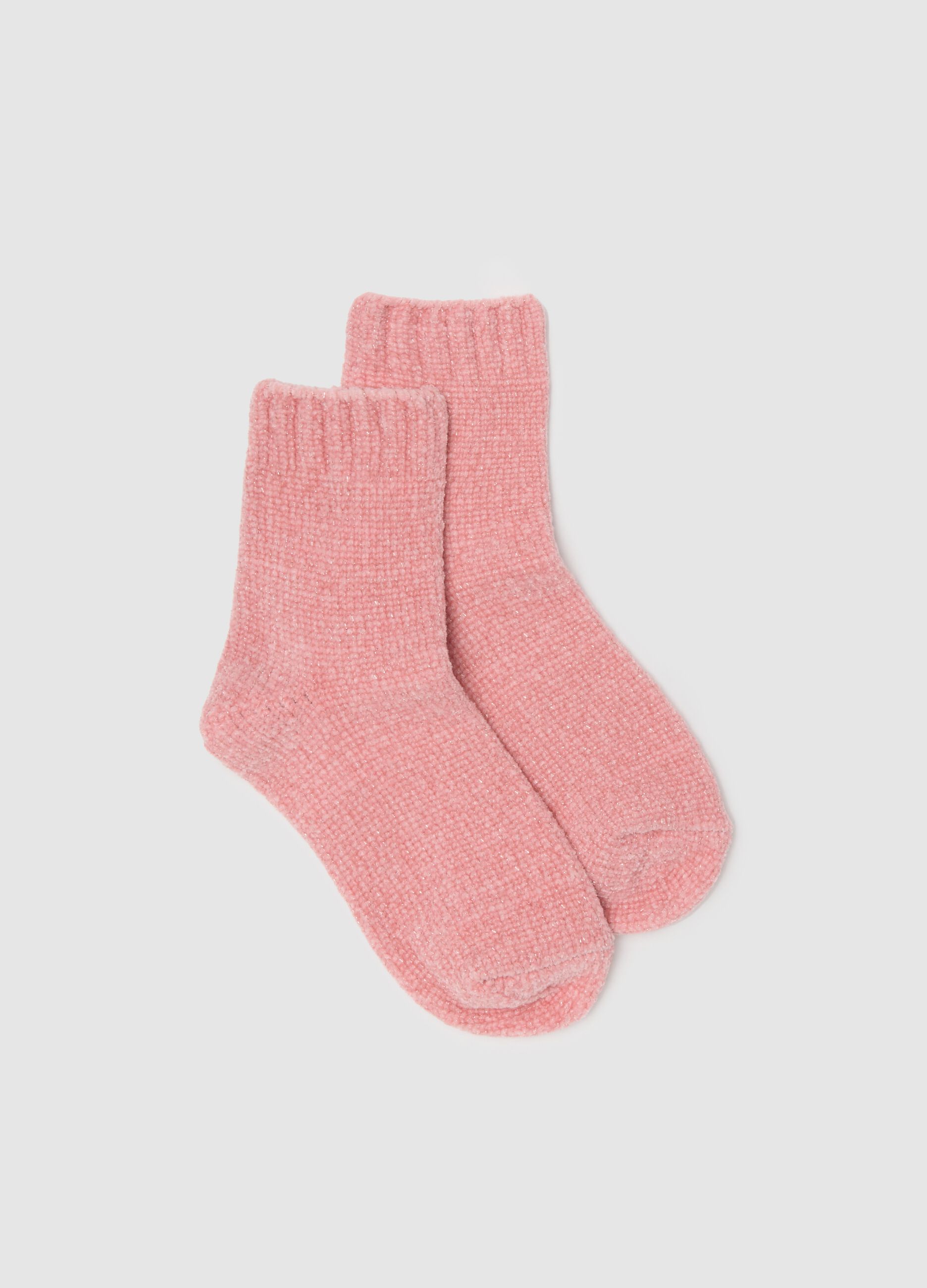 Pink Stretch Fabric Socks