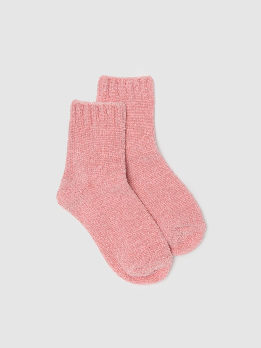 Calzini in tessuto elasticizzato rosa_0