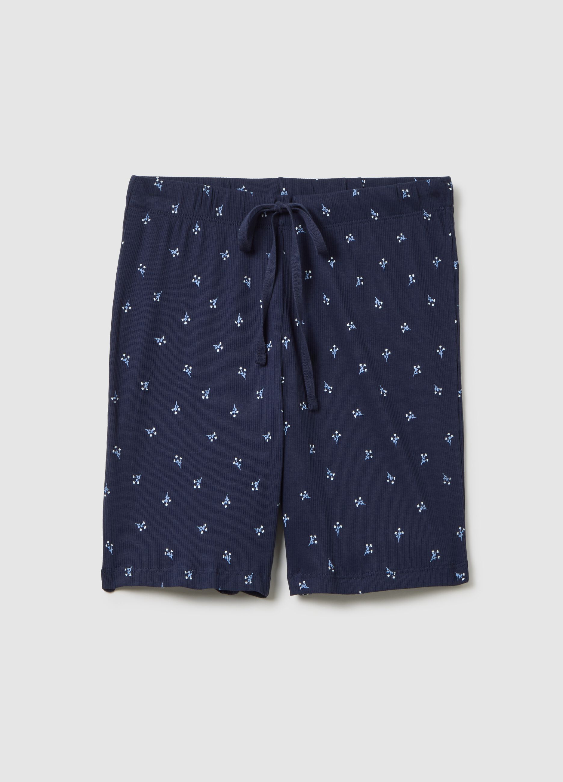 Blue pure cotton regular fit pyjamas