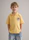 Polo in puro cotone gialla da bambino regular fit con ricami_1
