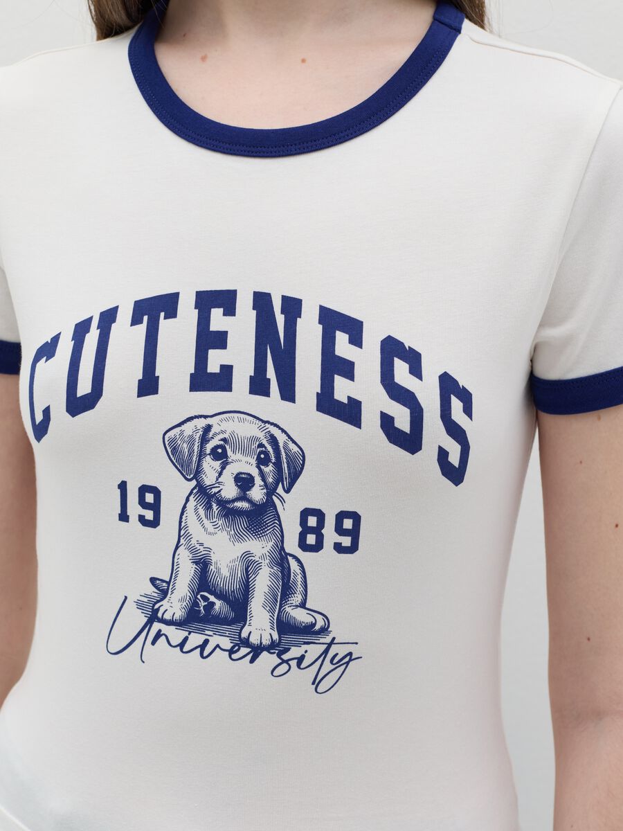 T-shirt with contrasting edging and print_2