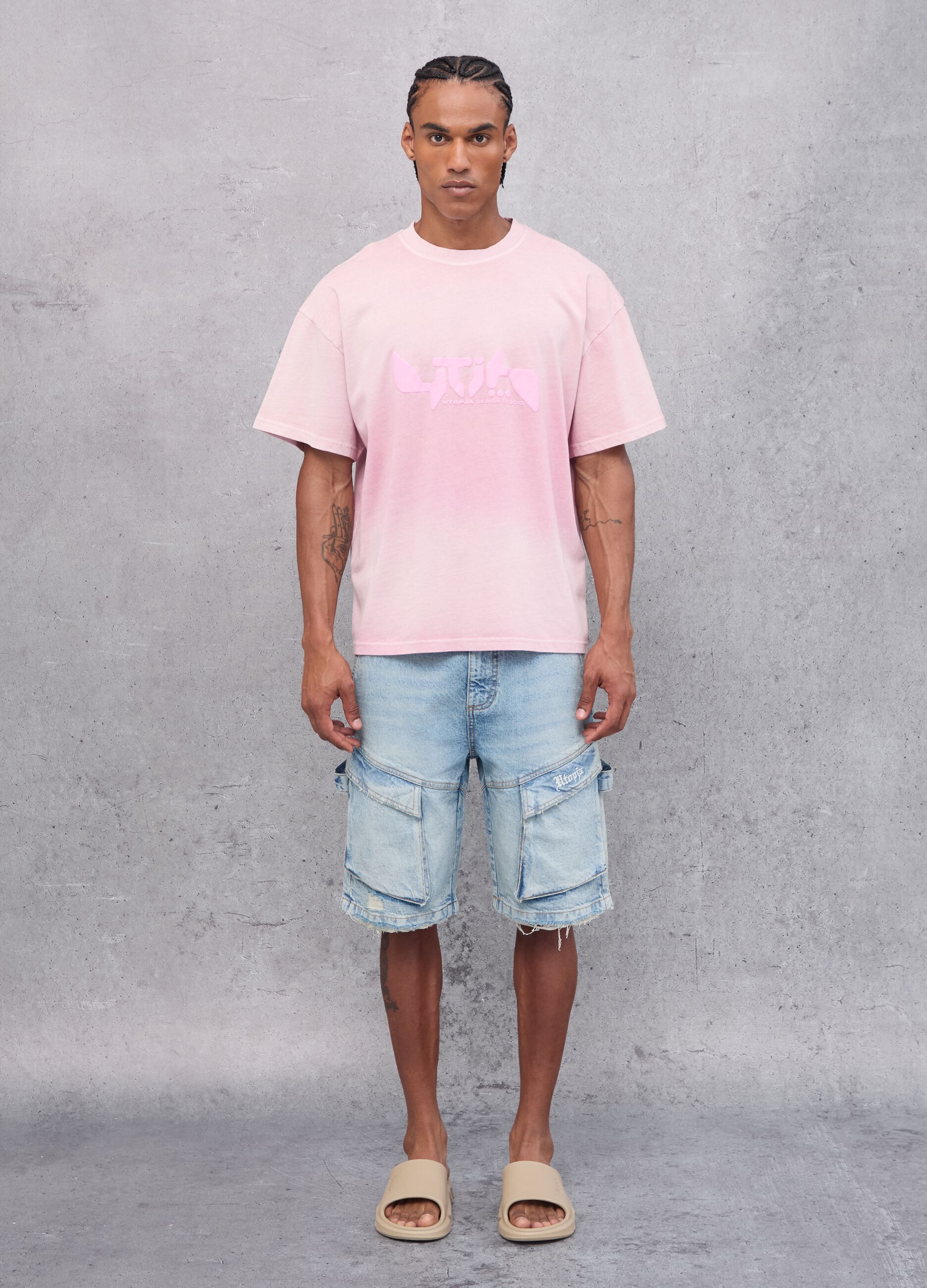 Sunfaded Graphic T-shirt Pink