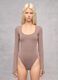 Scoop-Neck Bodysuit Mocha_3