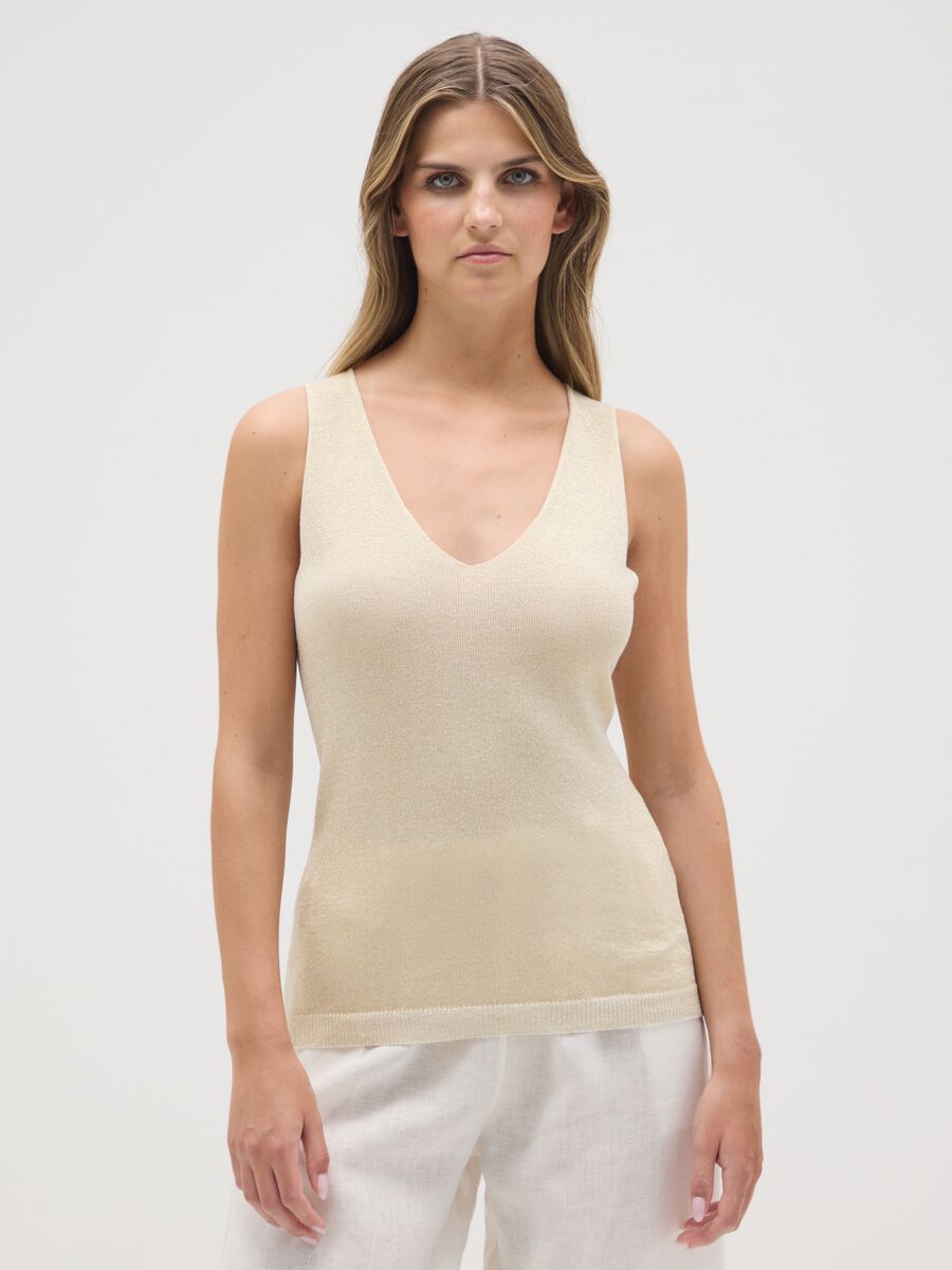 Gold regular fit women's viscose blend top_0