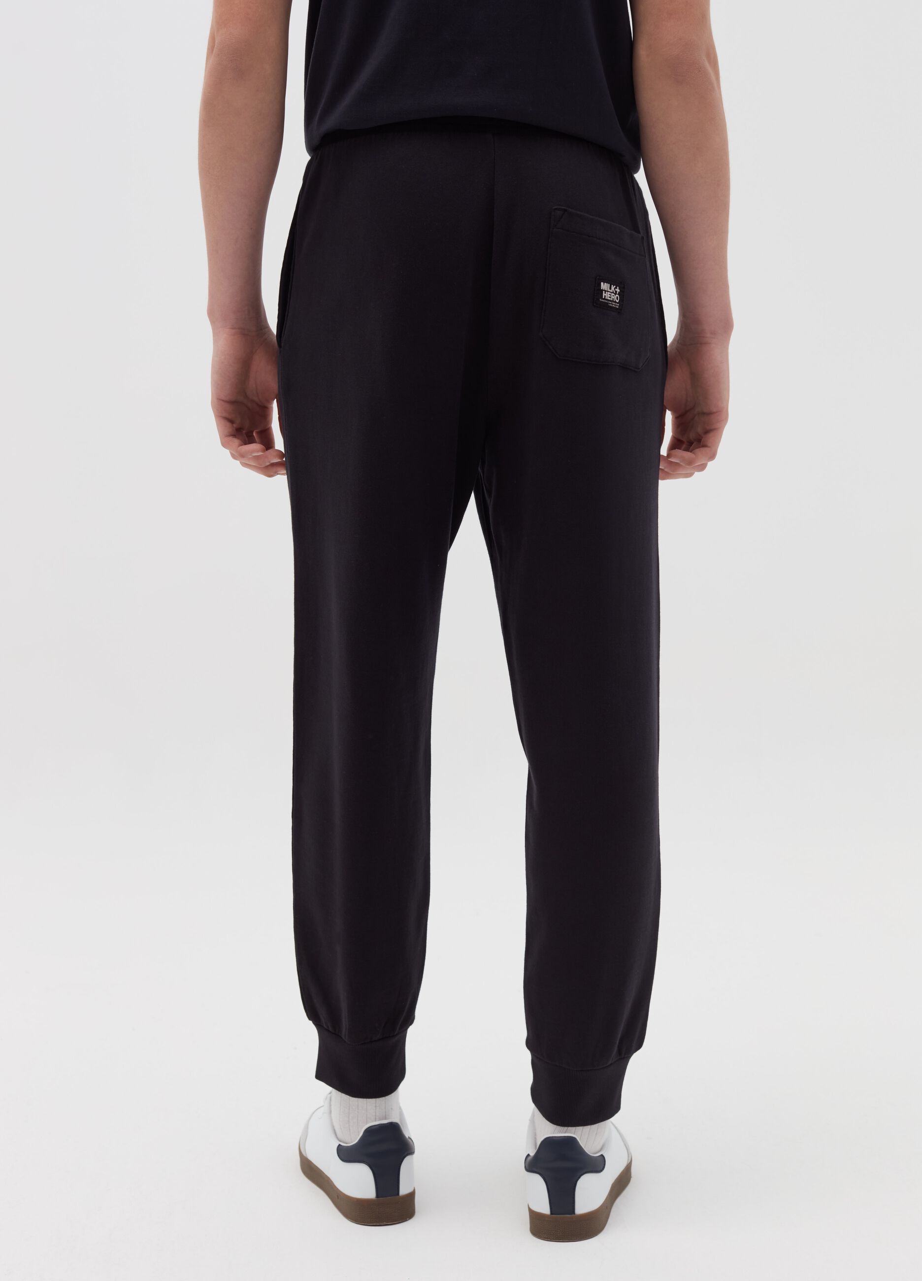 Fleece joggers with print