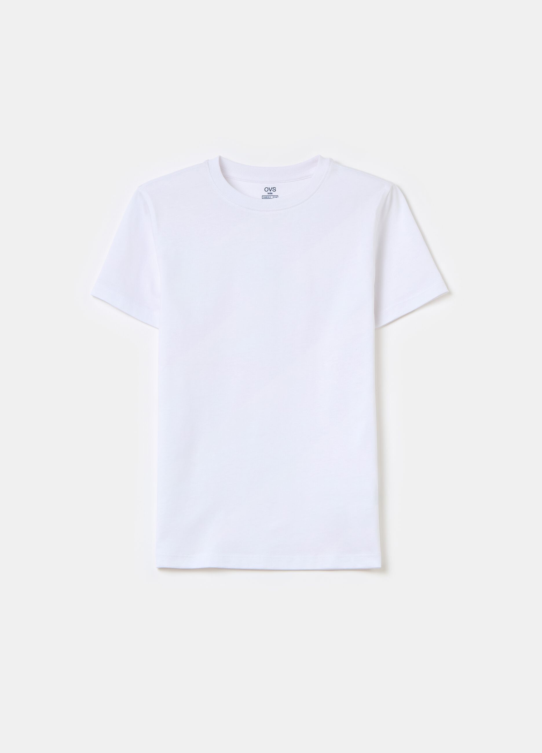 Solid colour cotton T-shirt