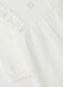 White pure cotton baby romper with zip_2