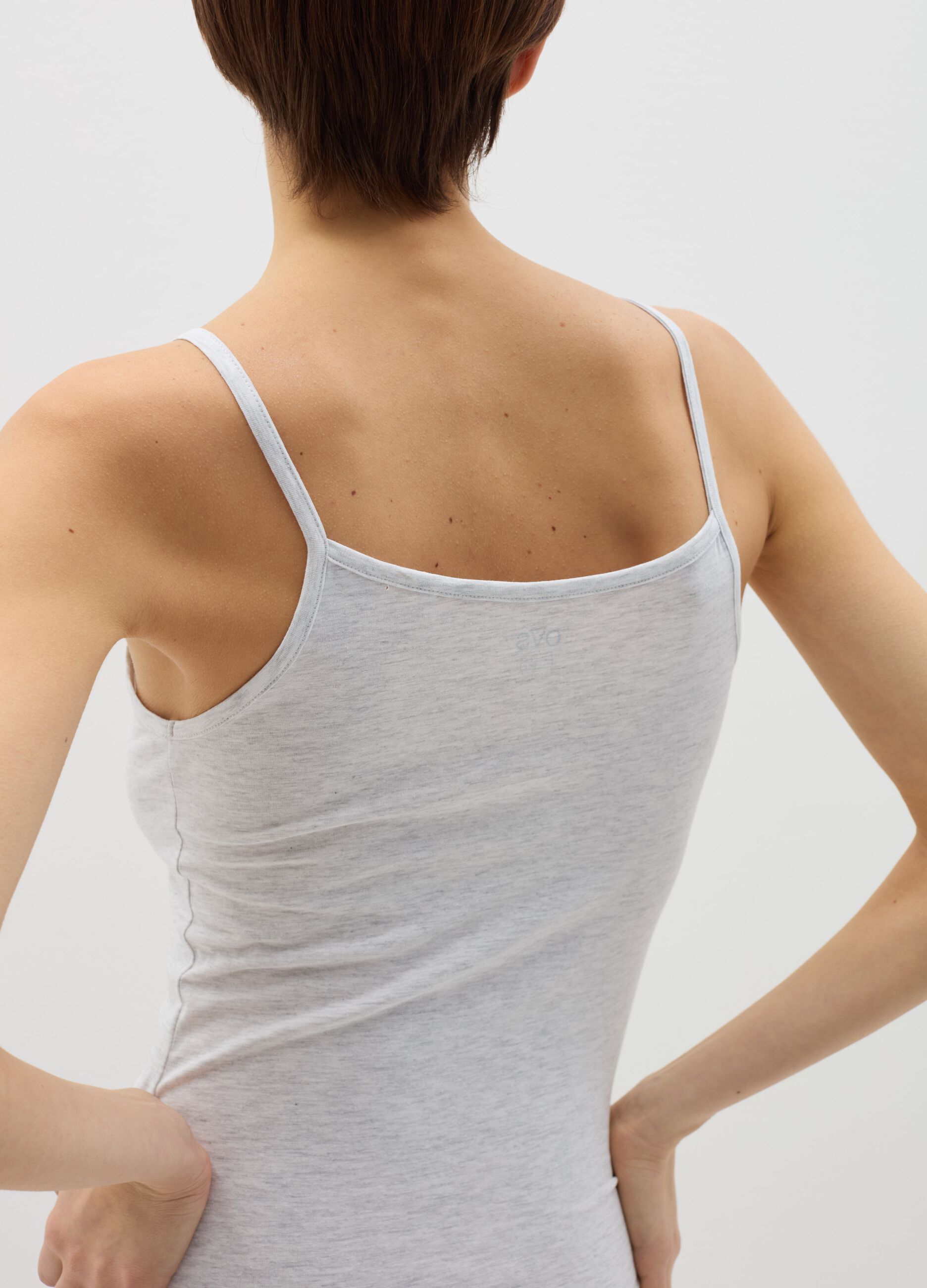 Two-pack stretch cotton vests