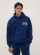Blue cotton-blend hoodie with Lakers print_0
