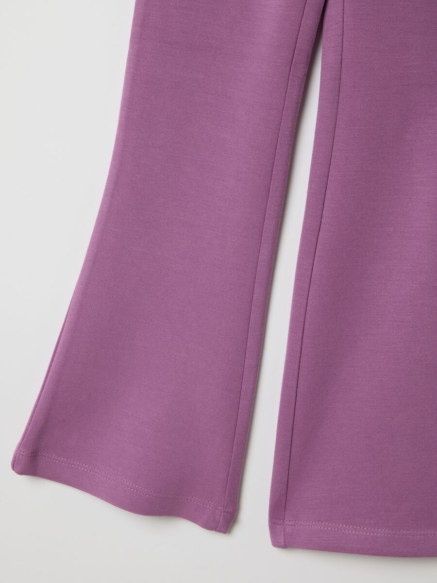 Girls' Purple Flare Treggings_3