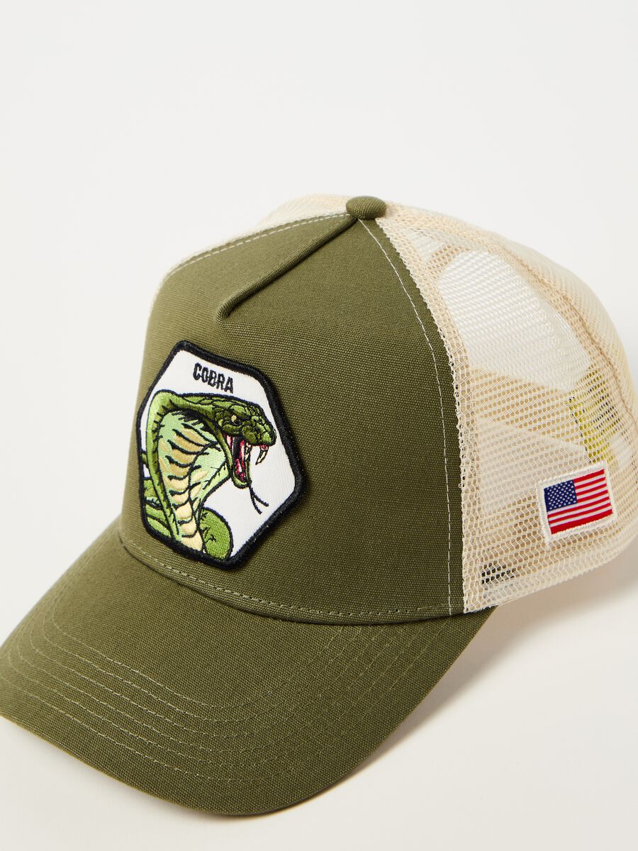 Baseball cap with cobra patch_1