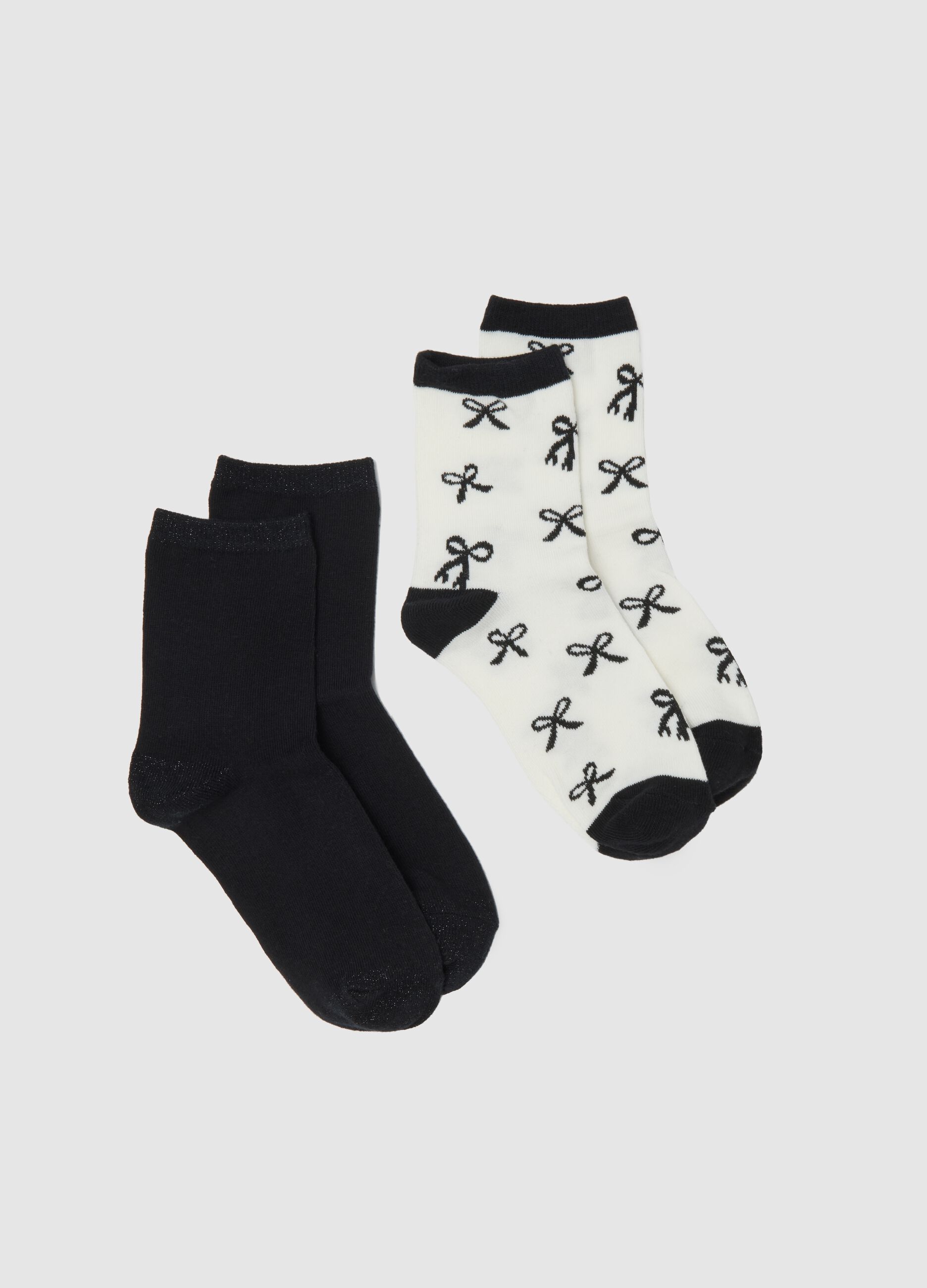 Multicoloured stretch cotton mix sock twin-pack