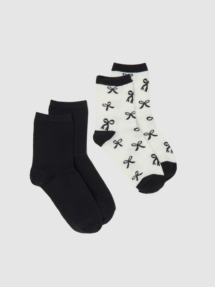 Multicoloured stretch cotton mix sock twin-pack_0