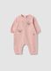 Pink organic cotton baby girl sleepsuit with Stitch print_0
