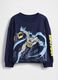 Blue Long Sleeve Shirt with Batman Graphic_0