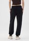 Black cotton blend regular fit trousers_2