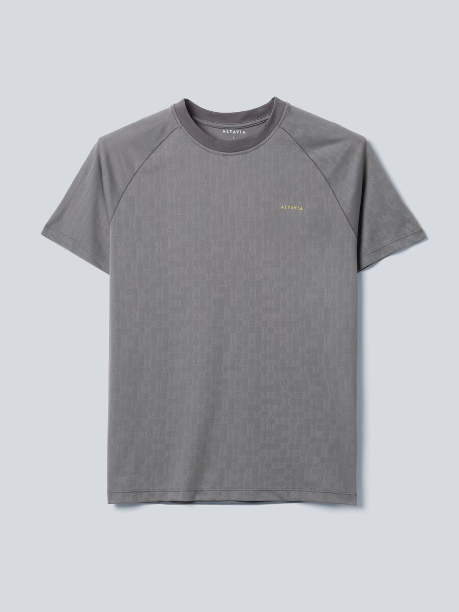 T-shirt sportiva grigia in tessuto tecnico ALTAVIA COURT_4