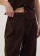 Brown stretch viscose Milano stitch barrel-fit jogger trousers_3
