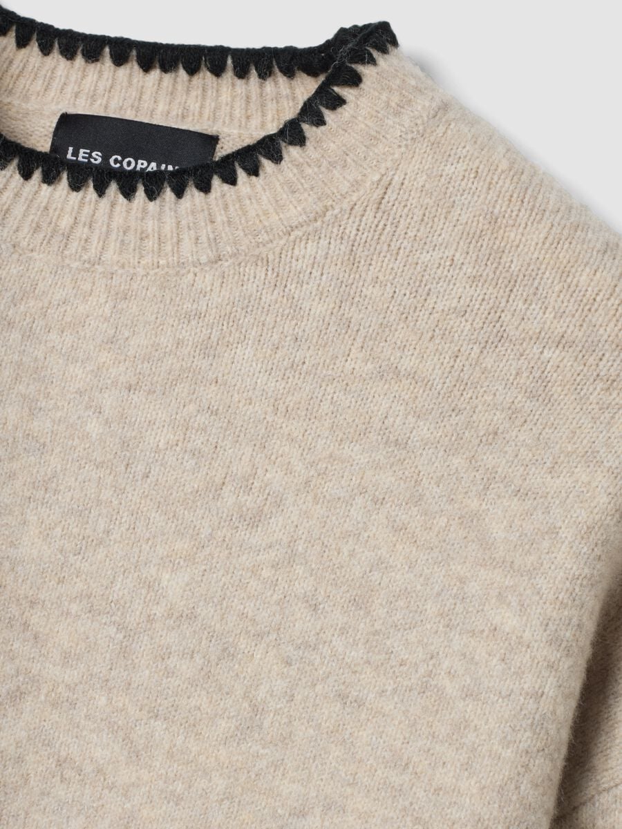 Beige stretch-wool oversized jumper_1