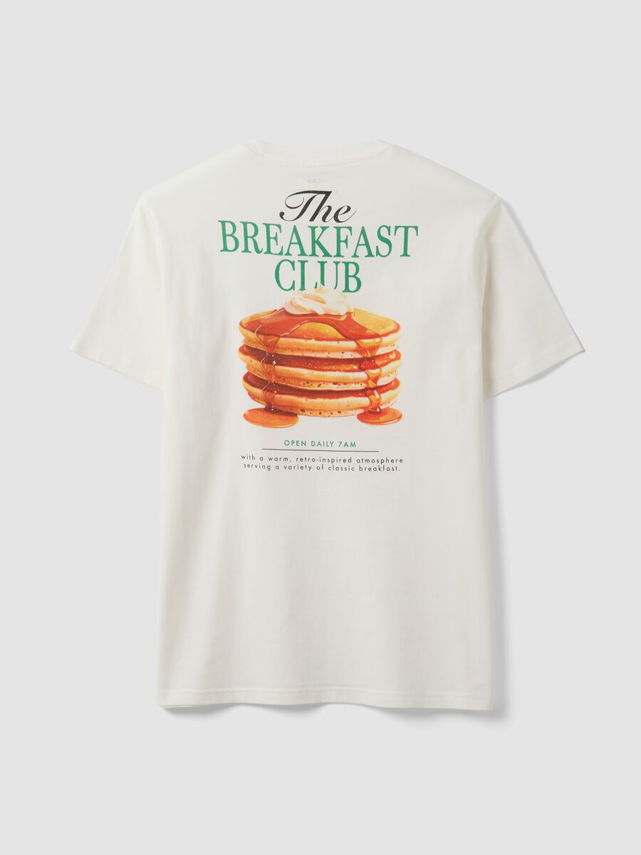 White pure cotton jersey T-shirt with print, regular fit_6