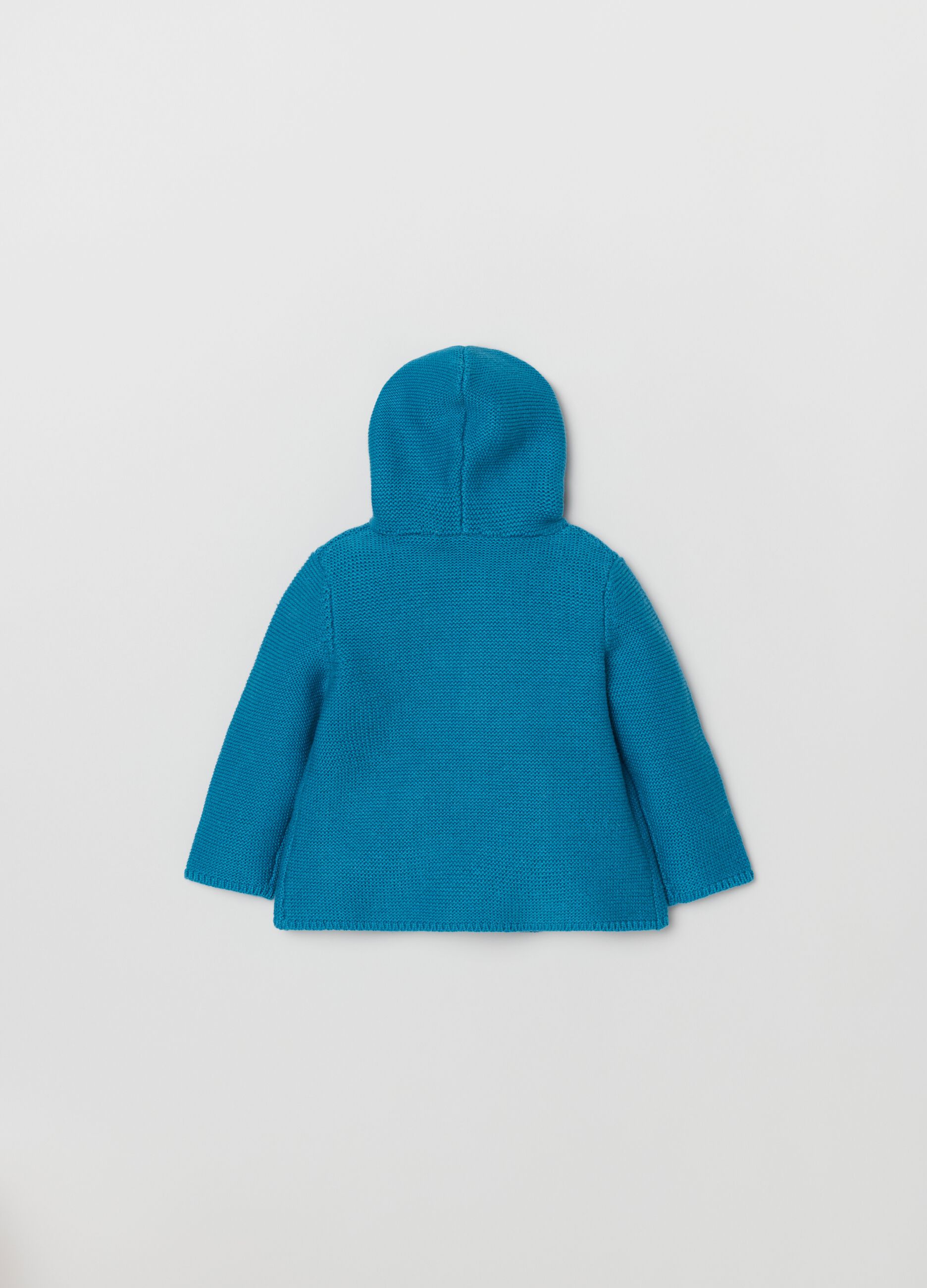 Cardigan in maglia con cappuccio_1