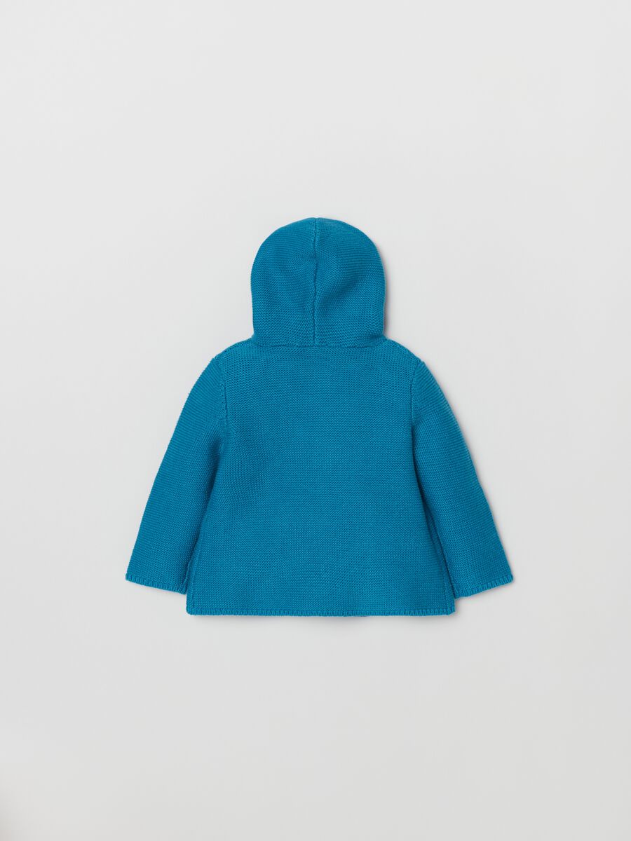 Cardigan in maglia con cappuccio_1