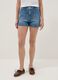 Blue pure cotton denim shorts_2