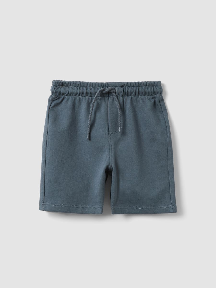 Short in puro cotone blu regular fit per bimbo_0
