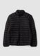 Black Ultralight padded jacket, regular fit, with zip_0