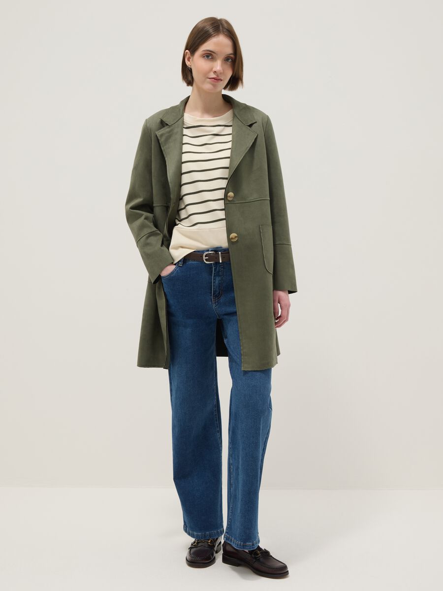 Giacca leggera verde regular fit con tasche ampie_2