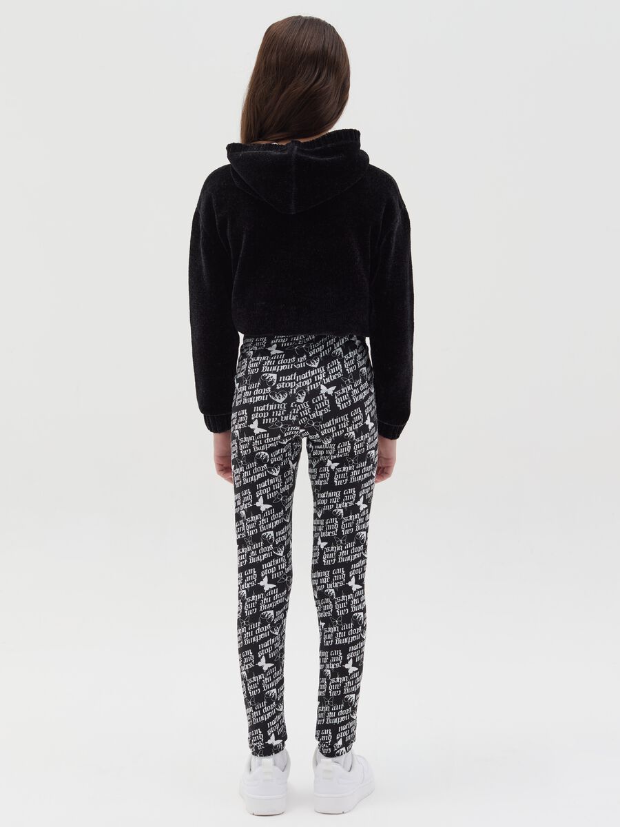 Printed stretch cotton leggings_3