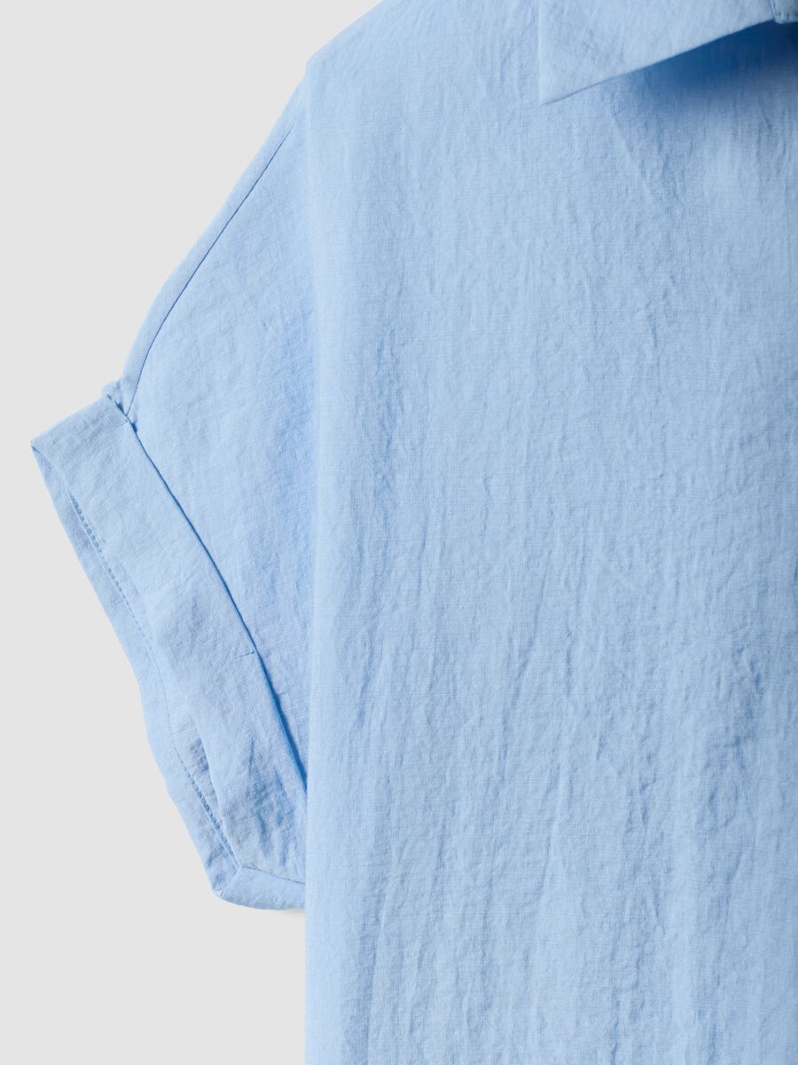 Camicia azzurra in misto viscosa_1